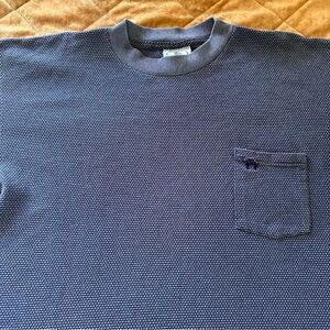 Vintage Camel Textured Pocket T Shirt Mens Size XL Blue Logo 90s Made in USA